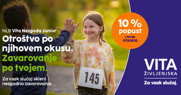 Zavarovalnica Vita je glavni sponzor otroških in šolskih tekov NLB Ljubljanskega maratona